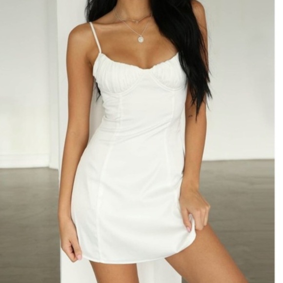 Tiger Mist White Strap Back Mini Dress small - Picture 1 of 8